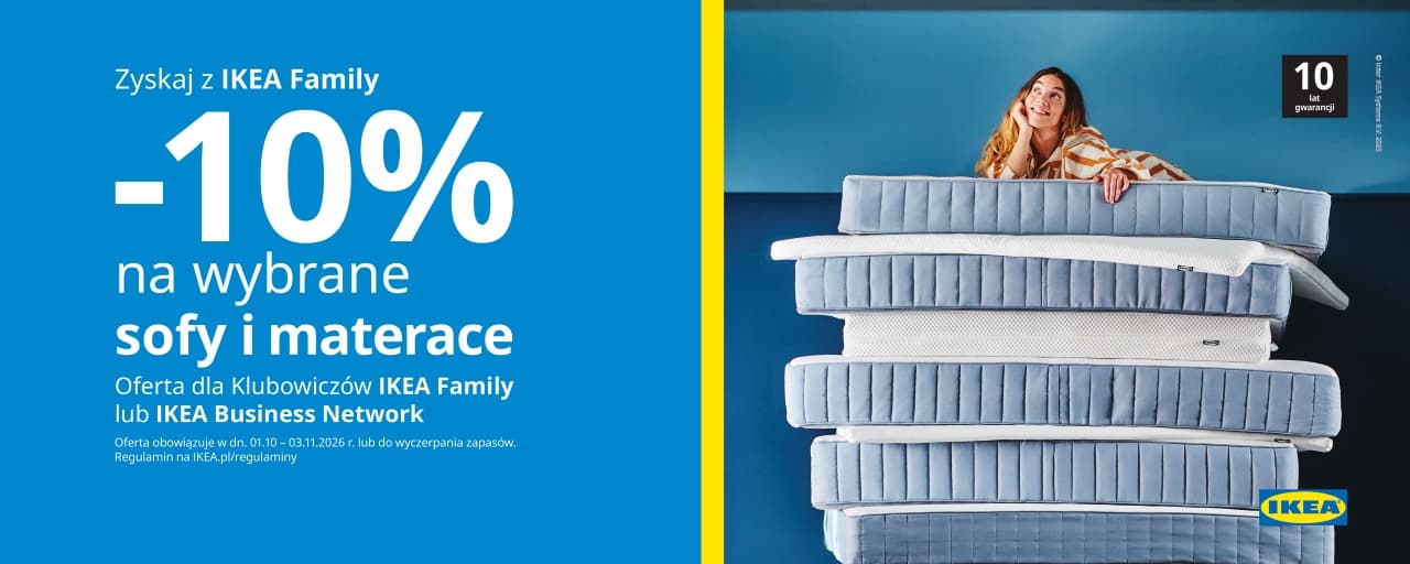 -10% na wybrane sofy i materace